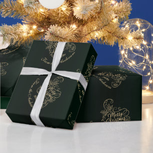 Papel De Presente Feliz Natal Saudação de Natal Holly