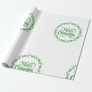 Papel De Presente Feliz Natal verde