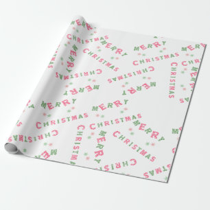 Papel De Presente Feliz Natal vermelho e verde