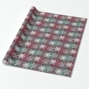 Papel De Presente Feliz Natal xadrez personalizada