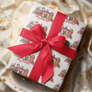 Papel De Presente Feliz Navidad Natal México Café Bebidas