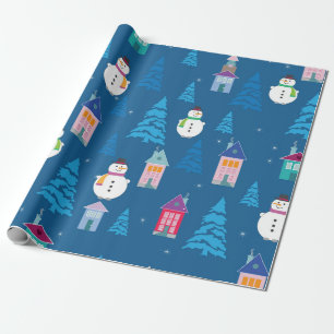 Papel De Presente Feliz Padrão de Natal