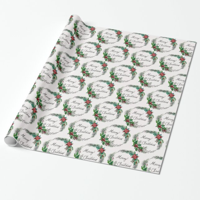 Papel De Presente Feliz papel de moldagem de Natal (Desenrolado)