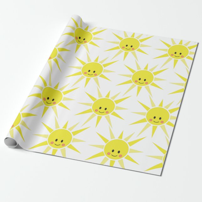 Papel De Presente Feliz Sol (Desenrolado)