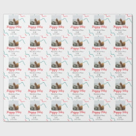 Papel De Presente Feliz Vibes, casal de feriado, data do casamento v