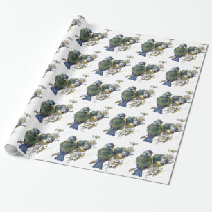 Papel De Presente Felizes Aves Vintage