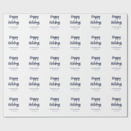 Papel De Presente Felizes feriados azuis na moda