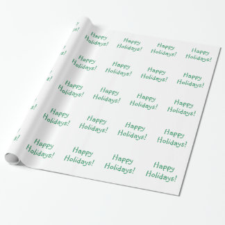 Papel De Presente Felizes Feriados de Natal Verde