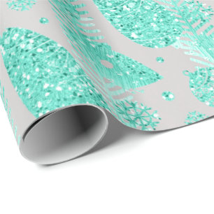 Papel De Presente Felizes Feriados Menina Glitter Bishop Aves