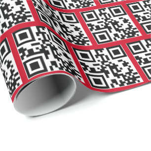 Papel De Presente Felizes Festas QR Code