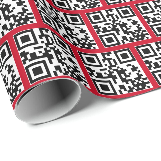 Papel De Presente Felizes Festas QR Code (Ponta do rolo)