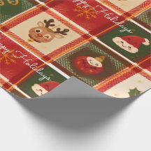 Felizes Festas Xadrez Vermelho Natal