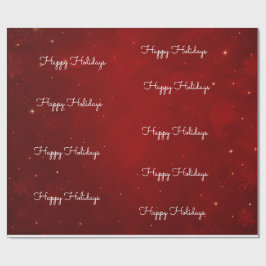 Papel De Presente Felizes Festas Xadrez Vermelho Natal