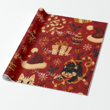 Felizes Festas Xadrez Vermelho Natal