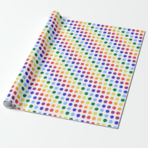 Papel De Presente Felpudo Rainbow Bolinhas Party