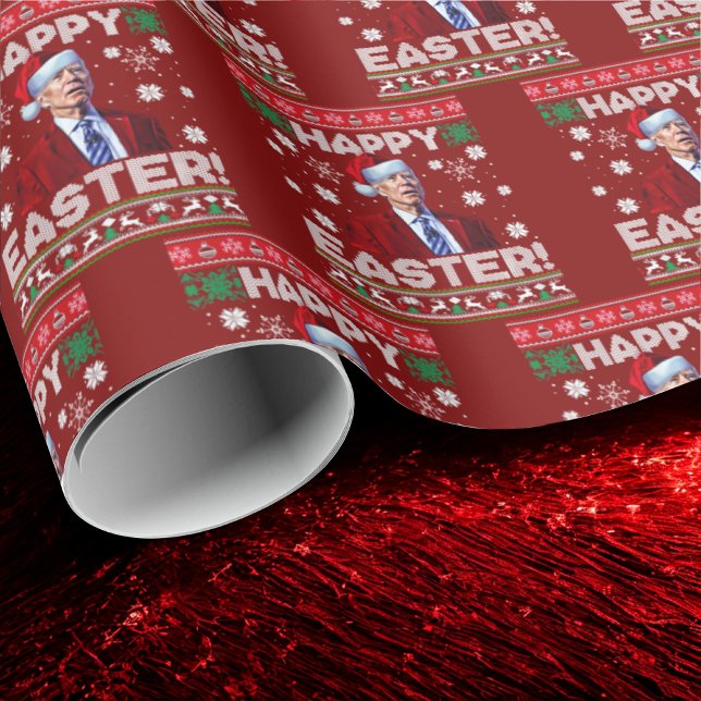 Papel De Presente Felz pascoa engraçado Joe Biden Natal (Criador carregado)