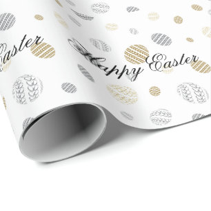 Papel De Presente Felz pascoa perfeito, ovos