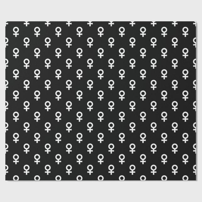 Papel De Presente female gender symbol black white (Aberto)