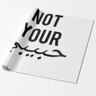 Papel De Presente Feminismo Camiseta de Protesto Feminino Não é sua