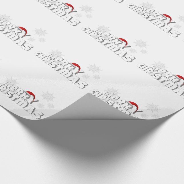 Papel De Presente Fenda de presente de Natal/Feliz Natal com Floco d (Ponta)