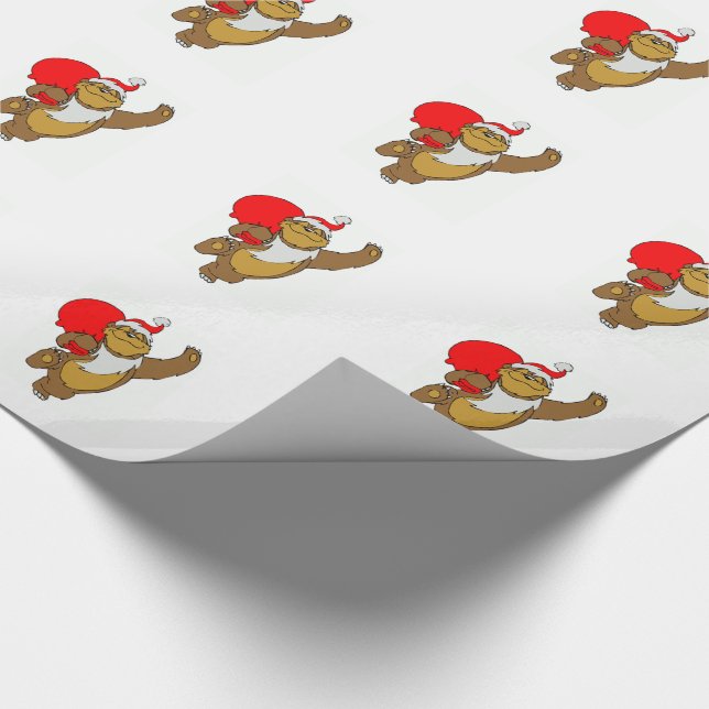 Papel De Presente Fenda de presente/Urso de Papais noeis de Natal (Ponta)