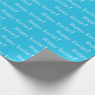 Papel De Presente Feriado Azul Elegante, nome de Páscoa de Hoppy