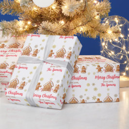 Papel De Presente Feriado da Casa de Pão de Natal Meritíssimo