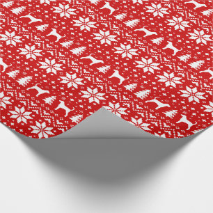 Papel De Presente Feriado de Cachorro Silhuettes Férias de Natal