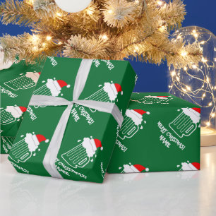 Papel De Presente Feriado de cerveja engraçado Feriado de Natal feli
