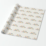 Papel De Presente Feriado de Diversão Única do Hanukkah Ocidental Re<br><div class="desc">Papel de embrulho bonito e colorido com uma saudação feliz Hanukkah divertida na tipografia retrô ocidental.</div>