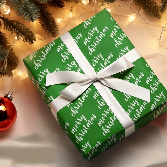 Papel De Presente Feriado de inverno de dezembro bonito Wordart (Criador carregado)