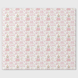 Papel De Presente Feriado de inverno Pink Ursos