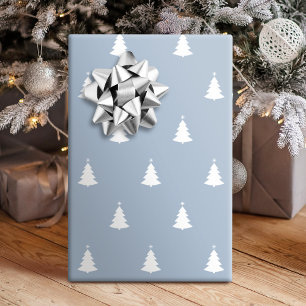 Papel De Presente Feriado De Natal Azul E Branco