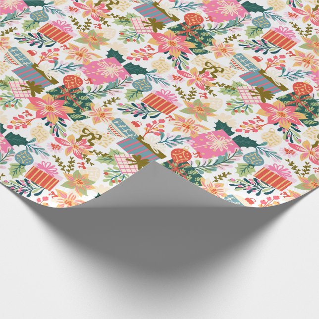 Papel De Presente feriado de natal brilhante retrógrado (Ponta)