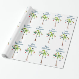 Papel De Presente Feriado de Natal da Palm Tree Mele Kalikimaka