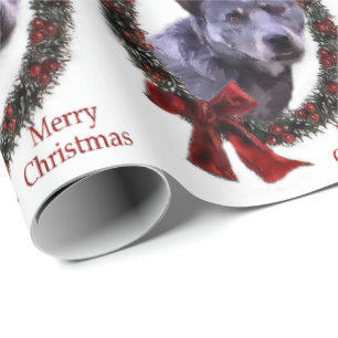 Papel De Presente Feriado de Natal de Cães de Bovinos australiano