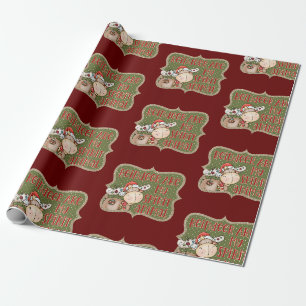 Papel De Presente Feriado de Natal de Reindeer
