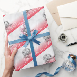 Papel De Presente Feriado de Natal do Star Red Ombre