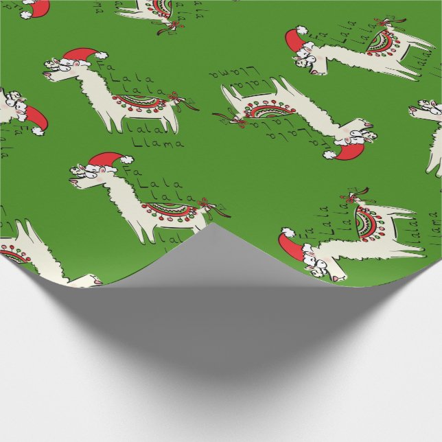 Papel De Presente Feriado de Natal Engraçado Llama (Ponta)