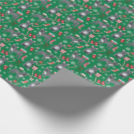 Papel De Presente Feriado de Natal francês para Bulhdog