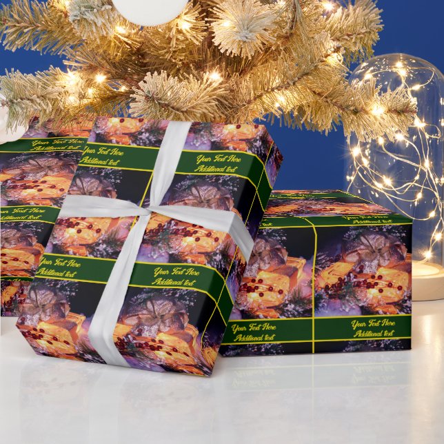 Papel De Presente Feriado de Natal iluminado presente personalizado (Feriados)