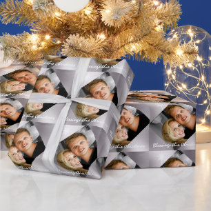 Papel De Presente Feriado de Natal para a família de fotos personal