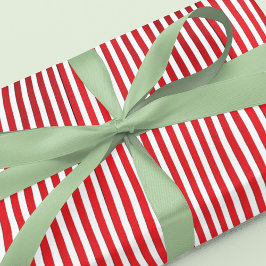 Papel De Presente Feriado de Natal Simples Vermelho Strike Festivo