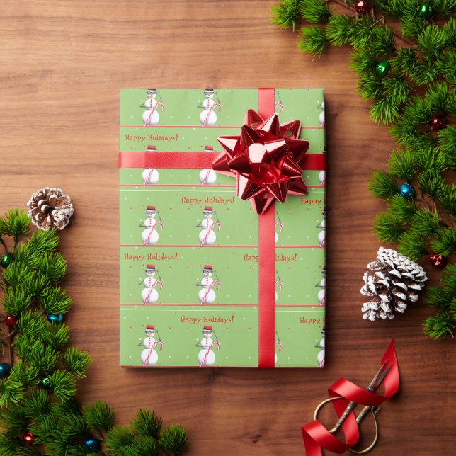 Papel De Presente Feriado de Natal Snowman (Presente de Natal)