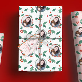 Papel De Presente Feriado de Natal Verde e Branco