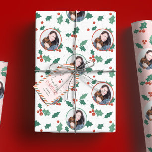 Papel De Presente Feriado de Natal Verde e Branco