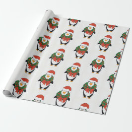 Papel De Presente Feriado de Pinguim - Arte infantil para COC