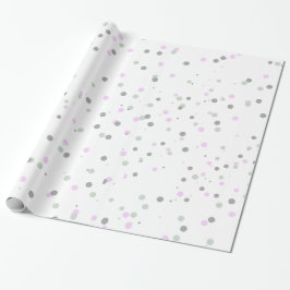Papel De Presente Feriado de Pontos de Neve Vermelha Brilhante Whims
