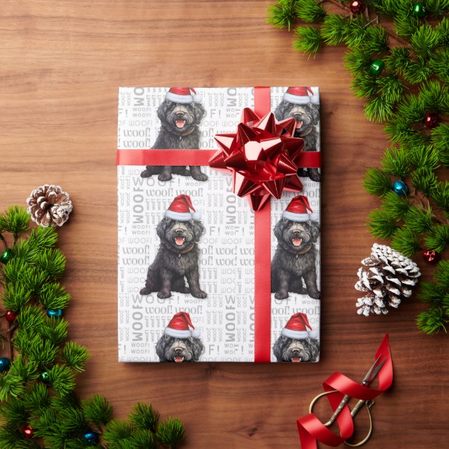 Papel De Presente Feriado do Cachorro de Natal (Presente de Natal)