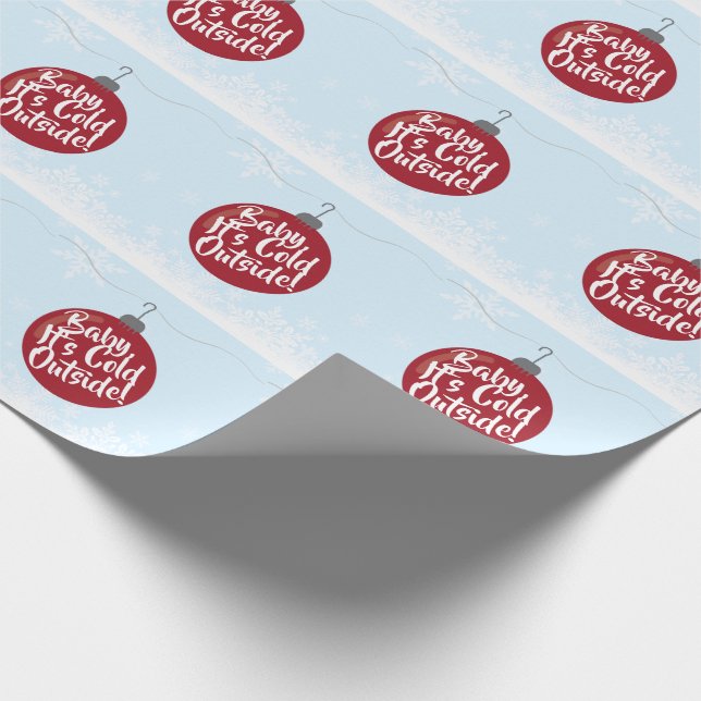 Papel De Presente Feriado dos enfeites de natal e dos flocos de neve (Ponta)